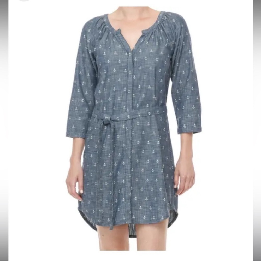 Hatley Chambray Anchor Print Dress - Picture 2 of 6
